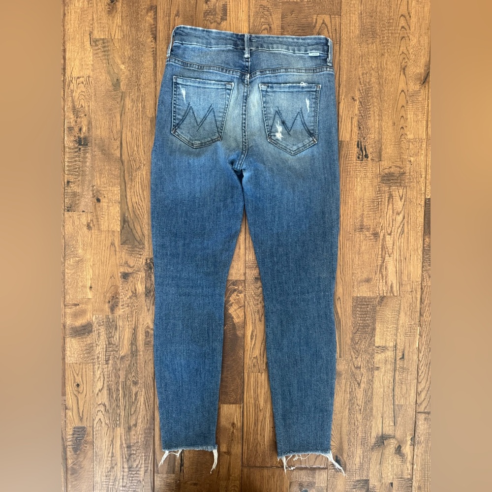 MOTHER The Looker Ankle Fray Jeans Furiously Happy Women's Size 27 2 - Picture 4 of 10